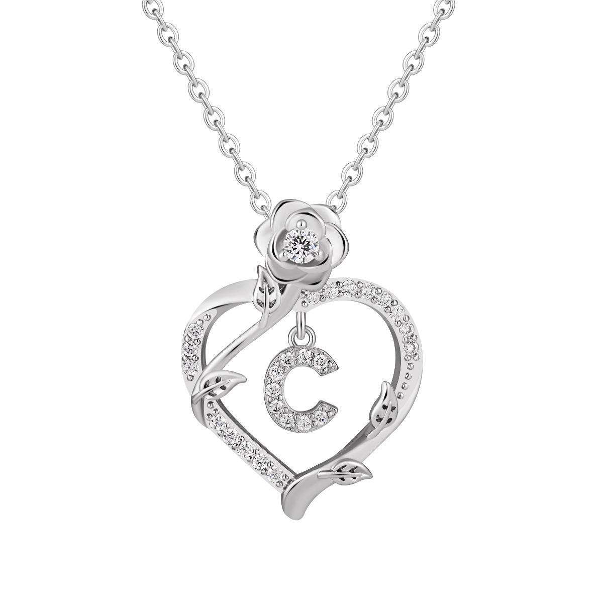 Роскошное европейское и американское ожерелье-подвеска с 26 буквами