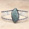 Moss Agate Gemstone Antique Jewelry Cuff Bracelets 7''Adjustable