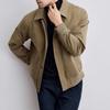 Men Jacket Lapel Long Sleeve Buttons Placket Coat with Pockets Solid