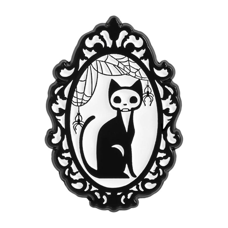Gothic Character Skeleton Enamel Brooch Halloween Jewelry Accessory Gift For Punk Fashion Backpack Decoration