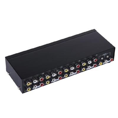 Langlebigkeit A V Switcher 8 in 1 Out A V Switcher Video Switcher für einfache Verbindung mehrerer Geräte zu Displays
