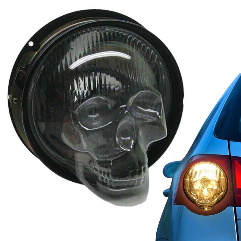 Osłona reflektora samochodowego Czaszka na Halloween Klosz lampy samochodowej Osłona ochronna reflektora samochodowego Czaszka motocyklowa Dekoracyjna osłona światła
