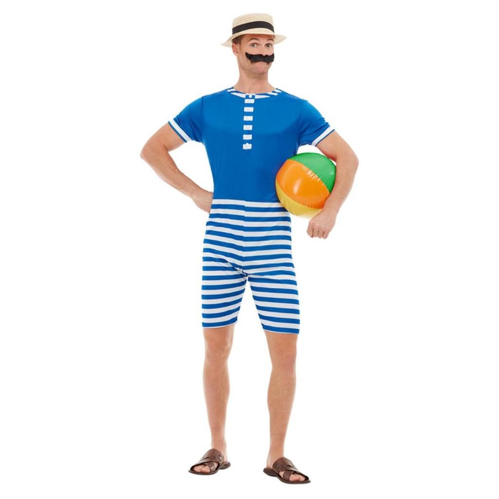 Smiffys Mens 20s Bathing Suit Costume Set