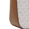 Michael Kors Mk Lyra Monogram Logo Charm Coated Canvas Tote Shoulder Bag Small Women Bags Vanilla-White Acorn-Brown 35F4G1YS5B-150