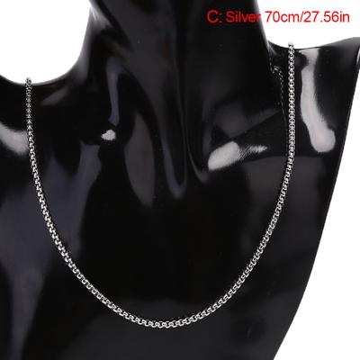 3 mm Edelstahl Kielkette Halskette Herren Damen Halskette Schmuck Geschenk