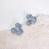  Luxury Dripping Oil Flower Earrings Korean Rhinestone Crystal Stud Earrings For Girls Women Trendy Jewelry Party Accessories