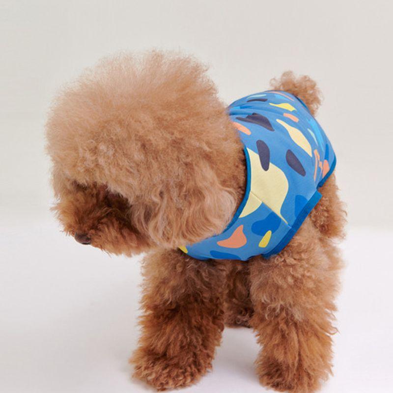 NU PARCC Print Pet T-Shirt - Blue (Dog Clothes)