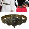Traditional Carved Floral Waist Belt Belly Chain for Dress Chain Belt for Women Waist Chain Belt Wedding Accessories
