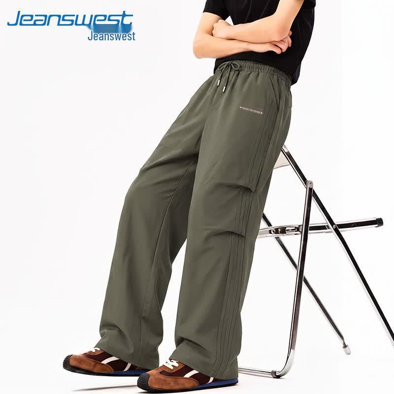 Jeanswest Men's Retro American Wide-Leg Work Pants