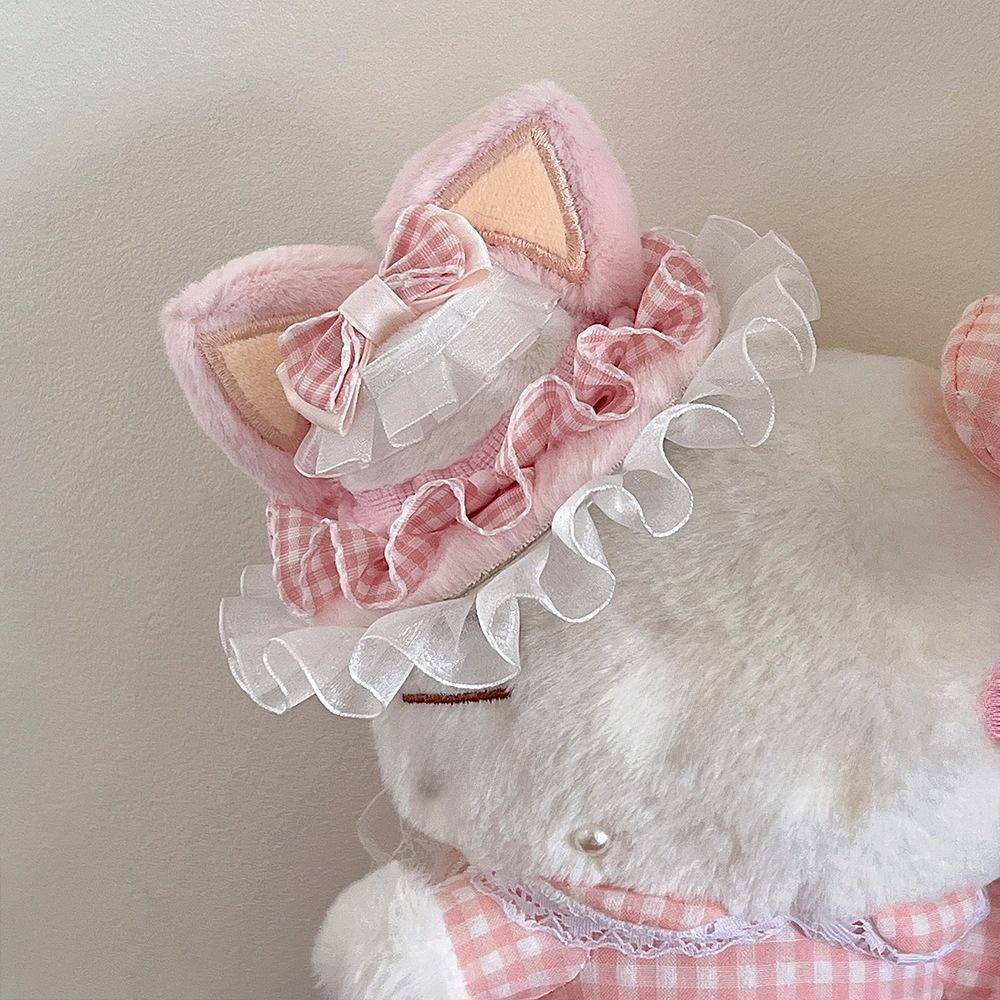 Lace Trim Bunny Ear Hair Clip Sweet Pink Lolita Hair Accessory Rabbit Ear Headpiece Cosplay Party