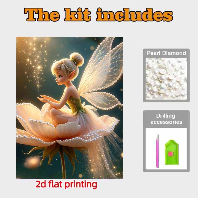 Disney Pearl Painting Set Tiny Tinky Winky Pearls On Petals Exquisite and Sparkling Artwork Perfect for Home Wall Decoration and Handmade Gifts