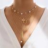 Ladies Luxurious Pearl Star Butterfly Love Heart Stacking Pendant Necklace 5 In 1