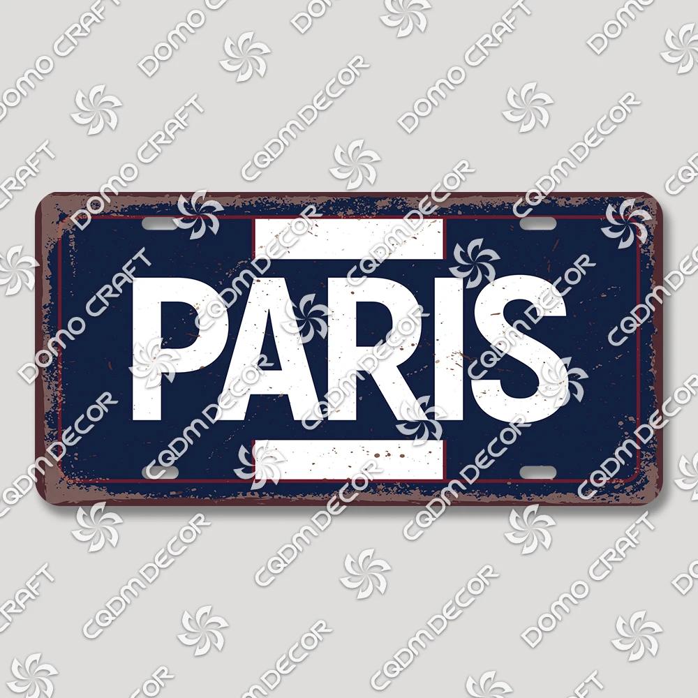 Football Club License Plate Tin Signs Retro Barcelona Milan Manchester Metal Poster Garage Bar Club Home Wall Decor