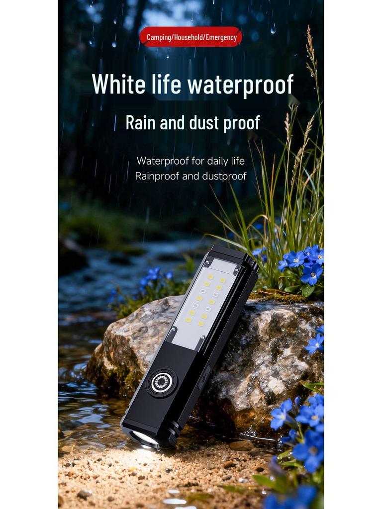 Rechargeable Mini Flashlight: Multifunctional Tent & Emergency Light for Camping & Home