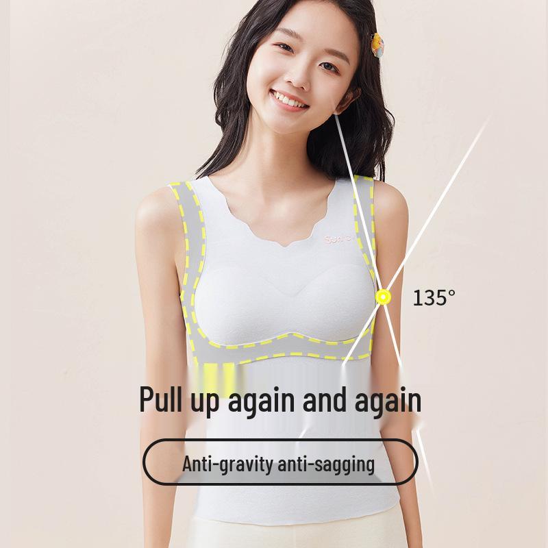 Anfiya 2025 Women's Warm Belly Protector Vest with Baby Patch, Sleeveless Cationic Underwear.