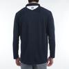 FootJoy DRY THROUGHLIGHT Front Pocket Long Sleeve Shirt, Navy, Men's, Size XL (FJ-F24-S01, 32166-XL)
