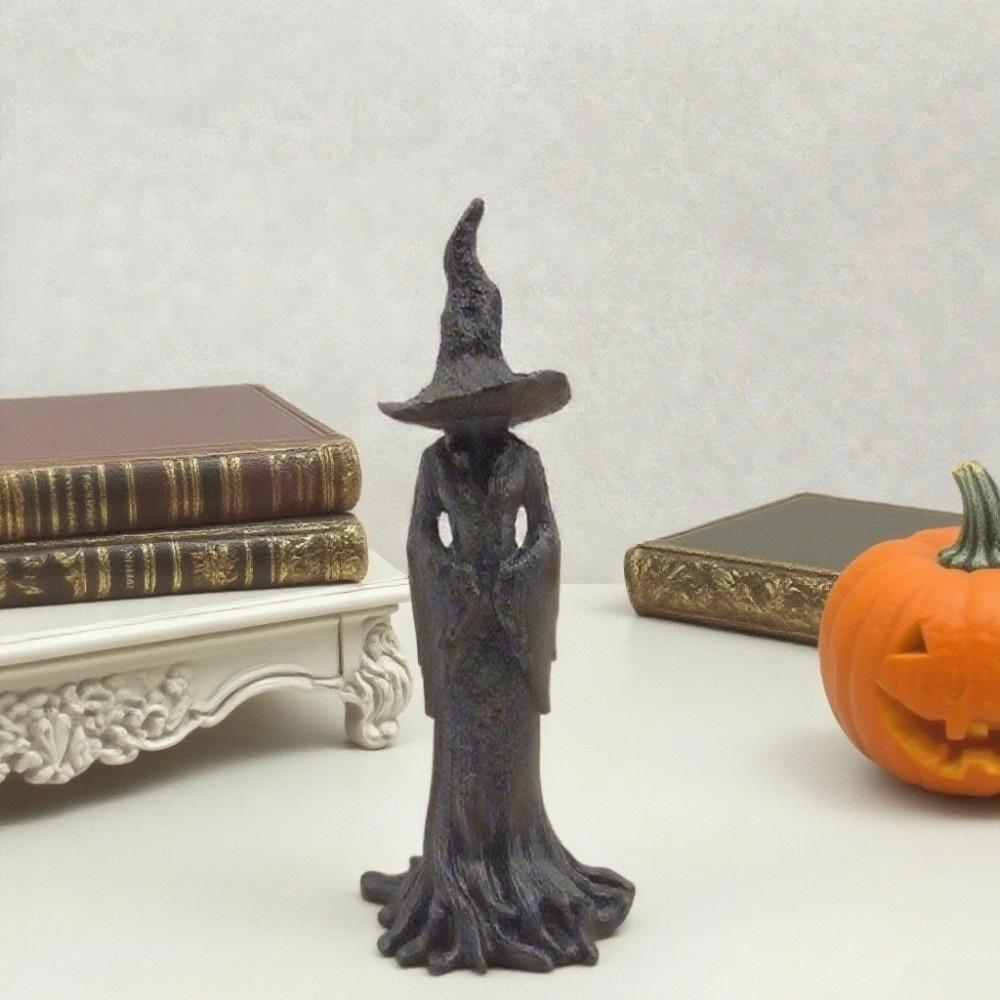 Gothic Halloween Witch Statue Black Halloween Party Decoration Witch Figurine Gifts  Haunted House