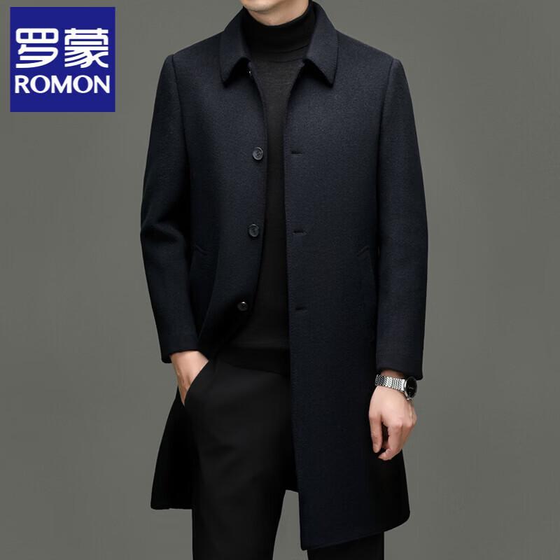 

Luomeng Мужское зимнее пальто из смесовой шерсти и повседневные топы L