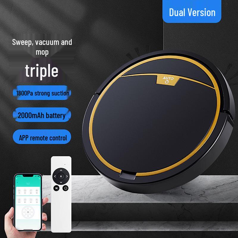3-in-1 Smart Robot Vacuum: Sweeping, Vacuuming & Mopping with Remote & Water Tank