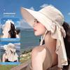with Shawl Sunshade Bucket Hat Big Bowknot Aiti UV Fishman Hat New Design Bow Sun Hat  Cycling