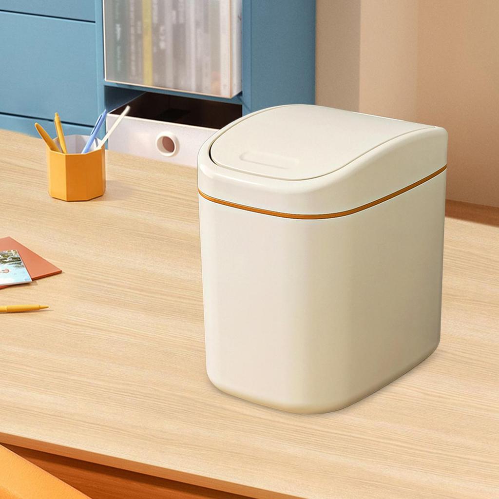 Desktop Garbage Can Wastebasket Small Table Wastebasket Garbage Can Dustbin Wastebasket Trash Can Dispenser for Bathroom Vanity