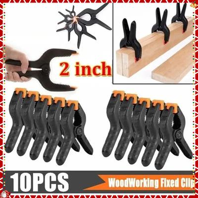 5/10 Pack 2inch Plastic Nylon Adjustable Woodworking Clamps Wood Working Tools Spring Clip Carpentry Clamps Outillage Menuiserie