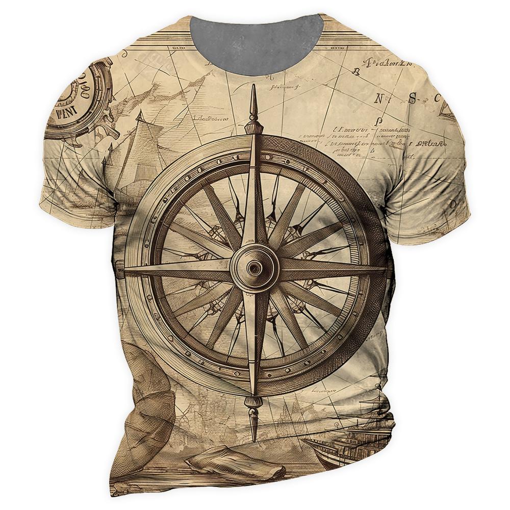 New Y2k Men's T-shirt Retro Print Short Sleeve Top Street Pattern 2023 T-shirt Men's Popular Personalized Clothing