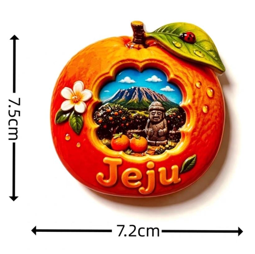 South Korea Seoul Jeju 3D Fridge Magnets Tourism Souvenir Refrigerator Magnets Sticker Home Kitchen Decoration