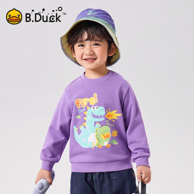 B.Duck Boys' Dinosaur Pullover Sweatshirt