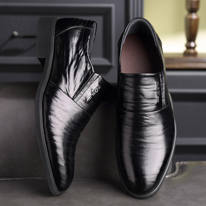 Fashion Luxury Brand Men's Business Dress Shoes Interview Commuting Casual Shoes British Style Men Pointed Toe Shoes for Wedding