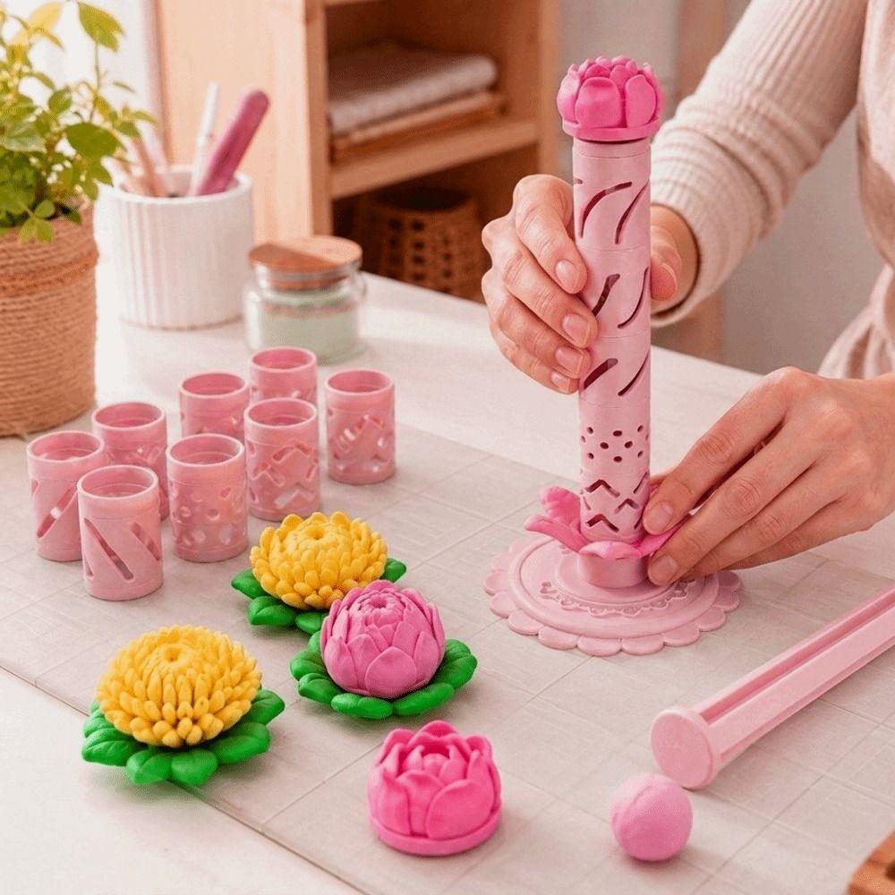 Reusable Polymer Clay Flower Shaper Modular Petal Mold Set Modular Clay Bloom Maker Modeling Clay
