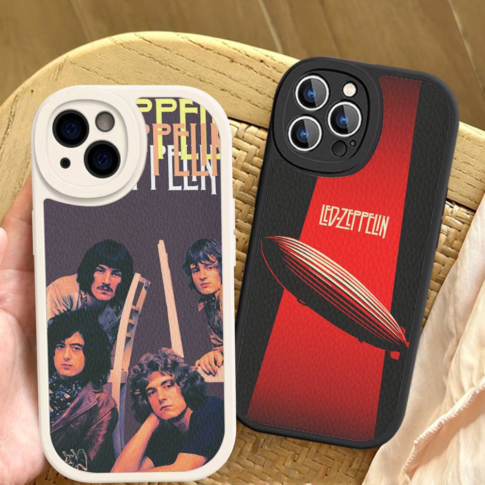 Rock Band L-Led Zeppelin For IPhone 16 15 14 16E 13 12 11 Pro Max Plus Phone Leather Case