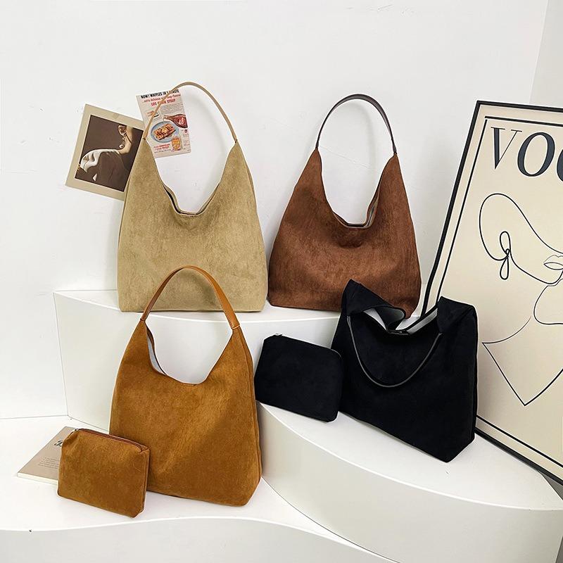 Herbst und Winter neue Tragetasche Damen mattes Wildleder große Kapazität Schultertasche Pendler lässige Mode trendige Achseltasche