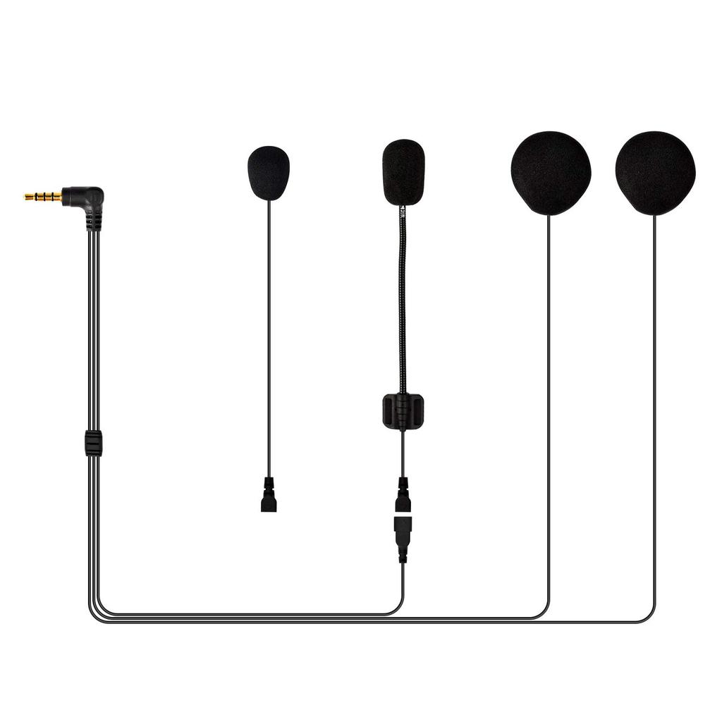 FODSPORTS Bike Income FX4 PRO & V6S Universal Speaker Microphone Set with 3.5mm Jack