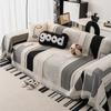 Tapis de Pique-nique de Camping Plaid pour Canapé de Salon Position Couple Moderne Luxe Plaid Color Block Couverture Douce