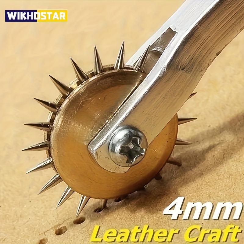 1pc Stainless Steel Paper Leather Gear Teeth Scribing Wheel for Overstitch Marking Spacing In Leather Craft and Sewing