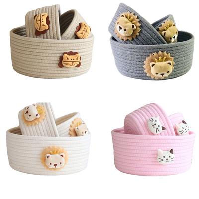 Cartoon Tiere Handgewebter Aufbewahrungskorb Spielzeug Desktop Organizer Kleinigkeiten Aufbewahrungsbox Wäschekörbe Aufbewahrungsbox