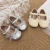 Mädchen Kleinkind Baby Spitze Perle Prinzessin Schuhe 2025 Frühling und Herbst neu kleine Mädchen vielseitiger Prinzessinnenstil Kleinkindschuhe