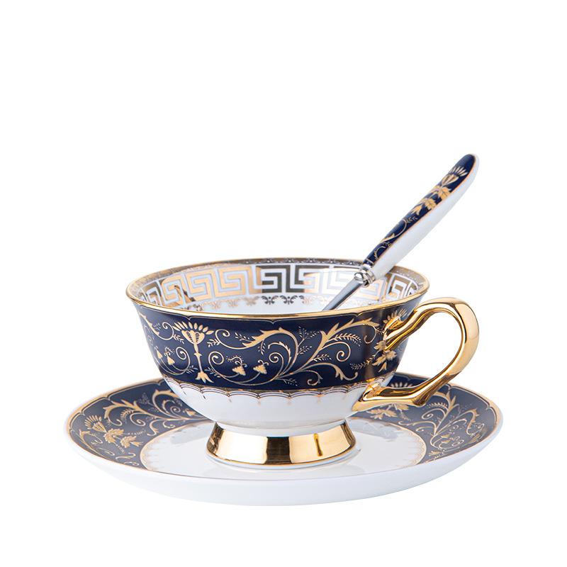 Vintage Bone Porcelain European Coffee Cup Set Exquisite Ceramic Gift Dish Afternoon Tea and Coffeware Sets