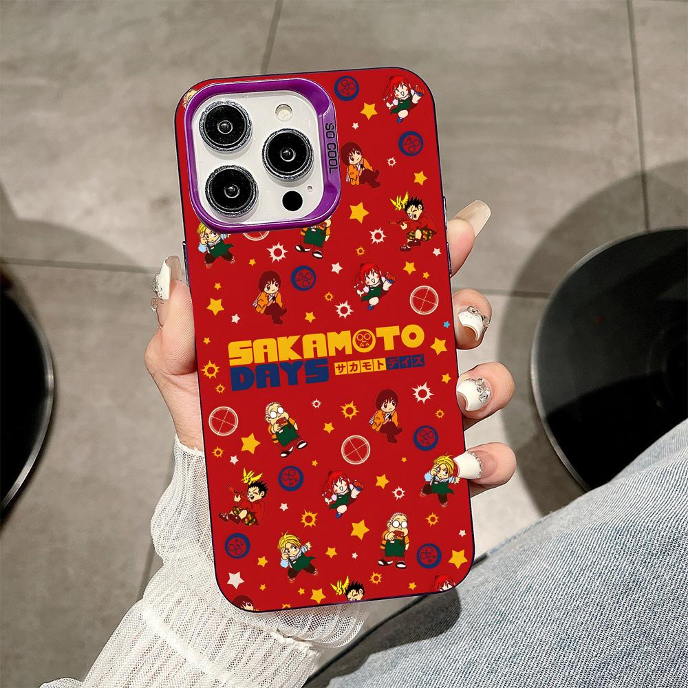 

Sakamoto Days Mobile Phone Case for iPhone 17 16 15 14 13 12 11 X XR XS 8 7 Air Pro Max Plus Purple Translucent Colorful Cover iPhone 13 Pro