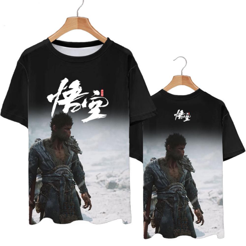Hot Sale Rollenspellen Zwart Mythe Wukong Print T-shirt 3D Mode Mannen/Vrouwen Korte mouw T-shirt y2k Origineel heren T-shirt