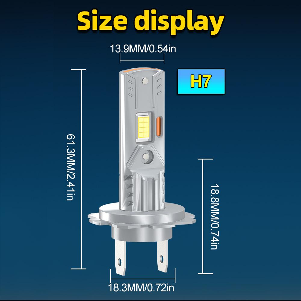 

H7 single beam high power 20000lm LED Car Motorcycle Headlight Bulb CSP Chips Motorbike Headlamp Single Copper Tube