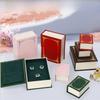 Creative Book Shape Jewelry Storage Box Flip Cover Vintage Gift Packaging Box Mini Pendant Box for Valentine's