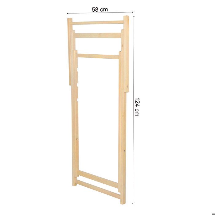Transat pliable - Springos® - Bois de hêtre - 3 positions - 120 kg - 4 kg