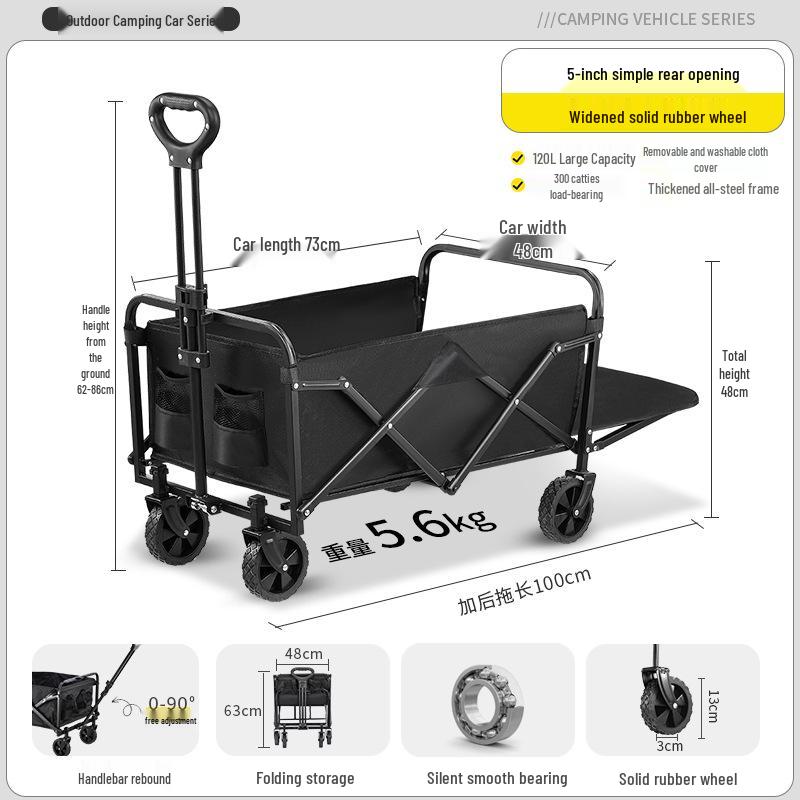 Portable Folding Camper Cart for Camping and Travel