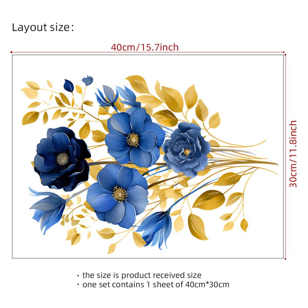 

Цветы Наклейки на стены Цветочные наклейки на стены для гостиной Отклеивающиеся и приклеивающиеся цветочные самоклеящиеся наклейки на стены для спальни и детской комнаты Medium