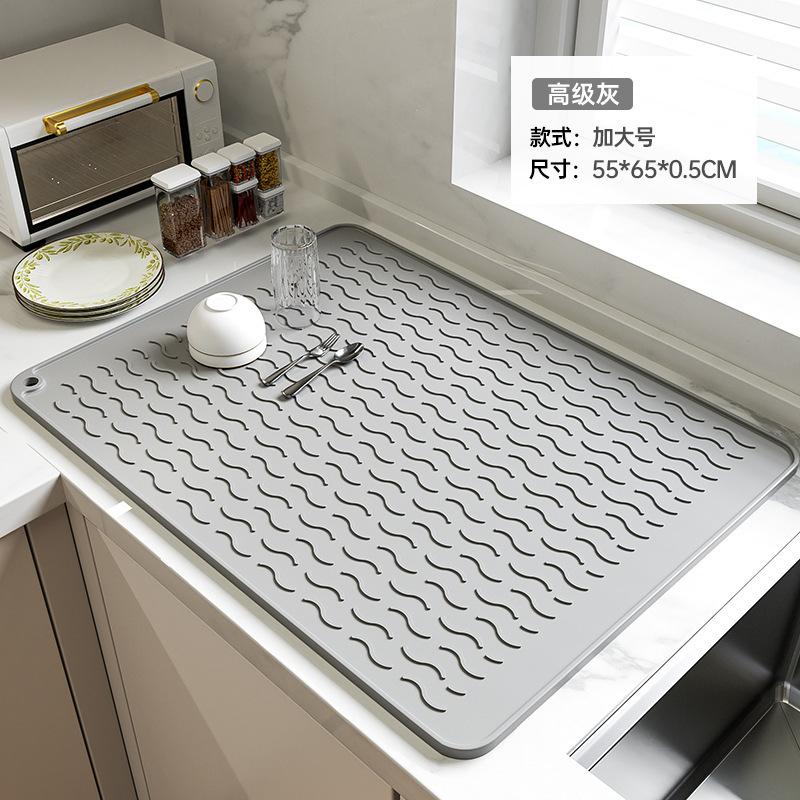 Heat Insulation Pad, Drain Mat, Kitchen Protection, Silicone Pad, Countertop Pad, Cutting Board, Anti-skid Pad, High Temperature Resistant