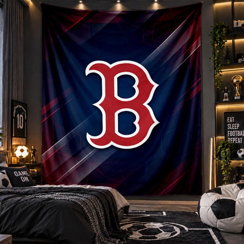 Wall Hanging Tapestry Boston Red Sox Print Cloth for Living Room Bedroom Home Decor