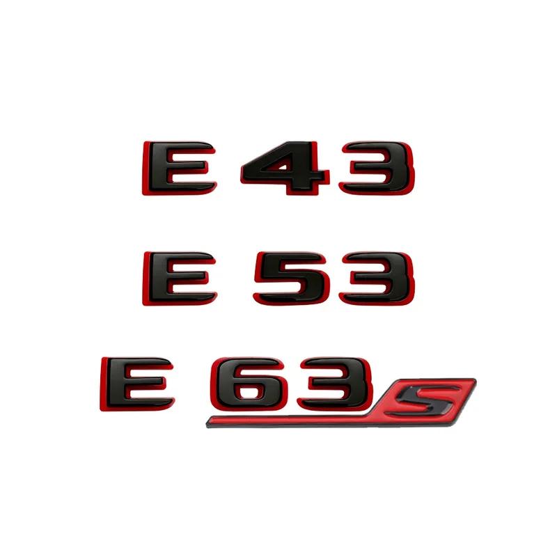 2024 New style Two tone Letters Numbers Emblem E43 E53 E63s for Car Fender Trunk Rear W212 W213 W214 Sticker Logo Accessories