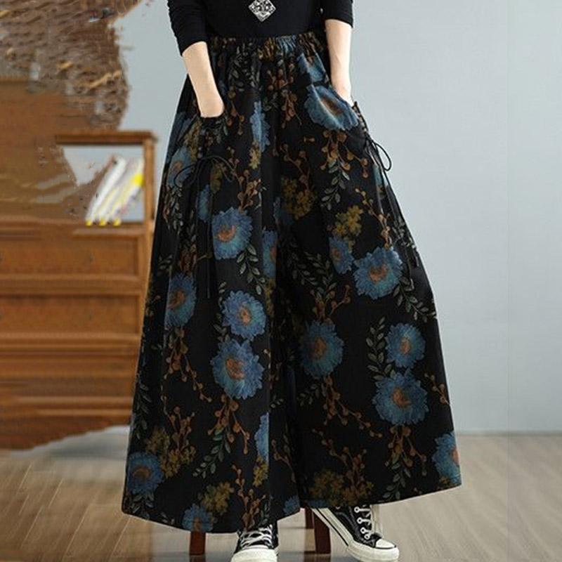 Hose für Damen Elastische Hohe Taille Lange Hose Übergröße Verdickt Dehnbar Vielseitig Lässig Weitbeinjeans